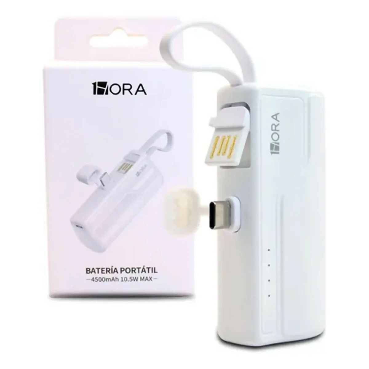 1HORA POWER BANK GAR262 BLANCO (4.500 MAH - 10W) - Image 3