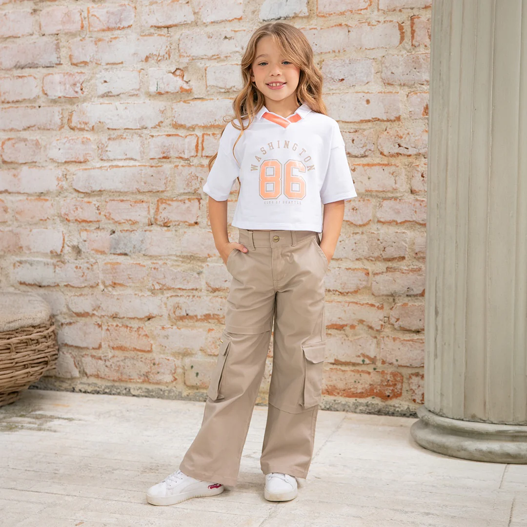 32987 CONJUNTO CAMISETA TIPO POLO NIÑA JUNIOR - Image 3