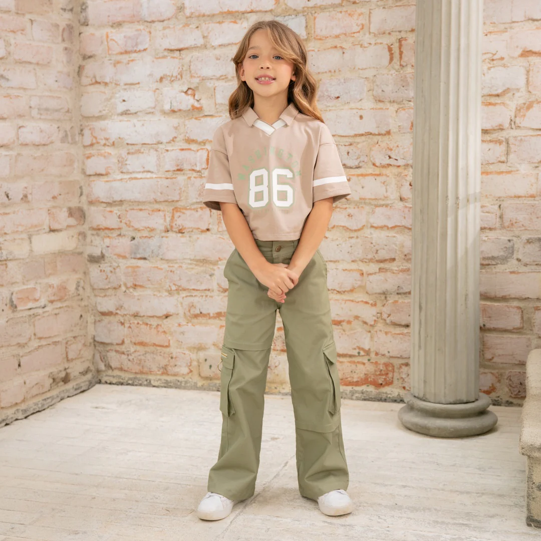 32987 CONJUNTO CAMISETA TIPO POLO NIÑA JUNIOR - Image 4