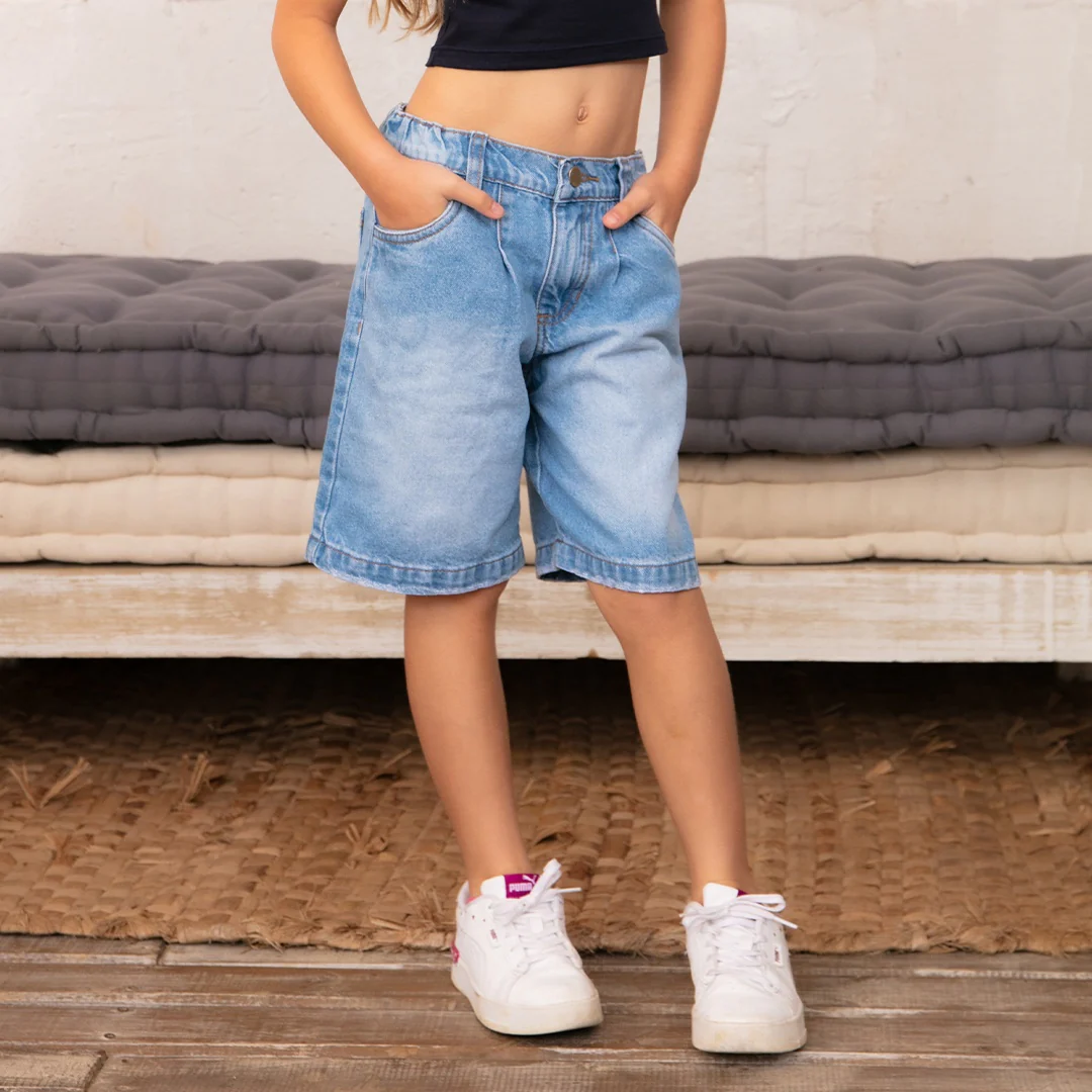 33028 SHORT NIÑA JUNIOR-DENIM - Image 4