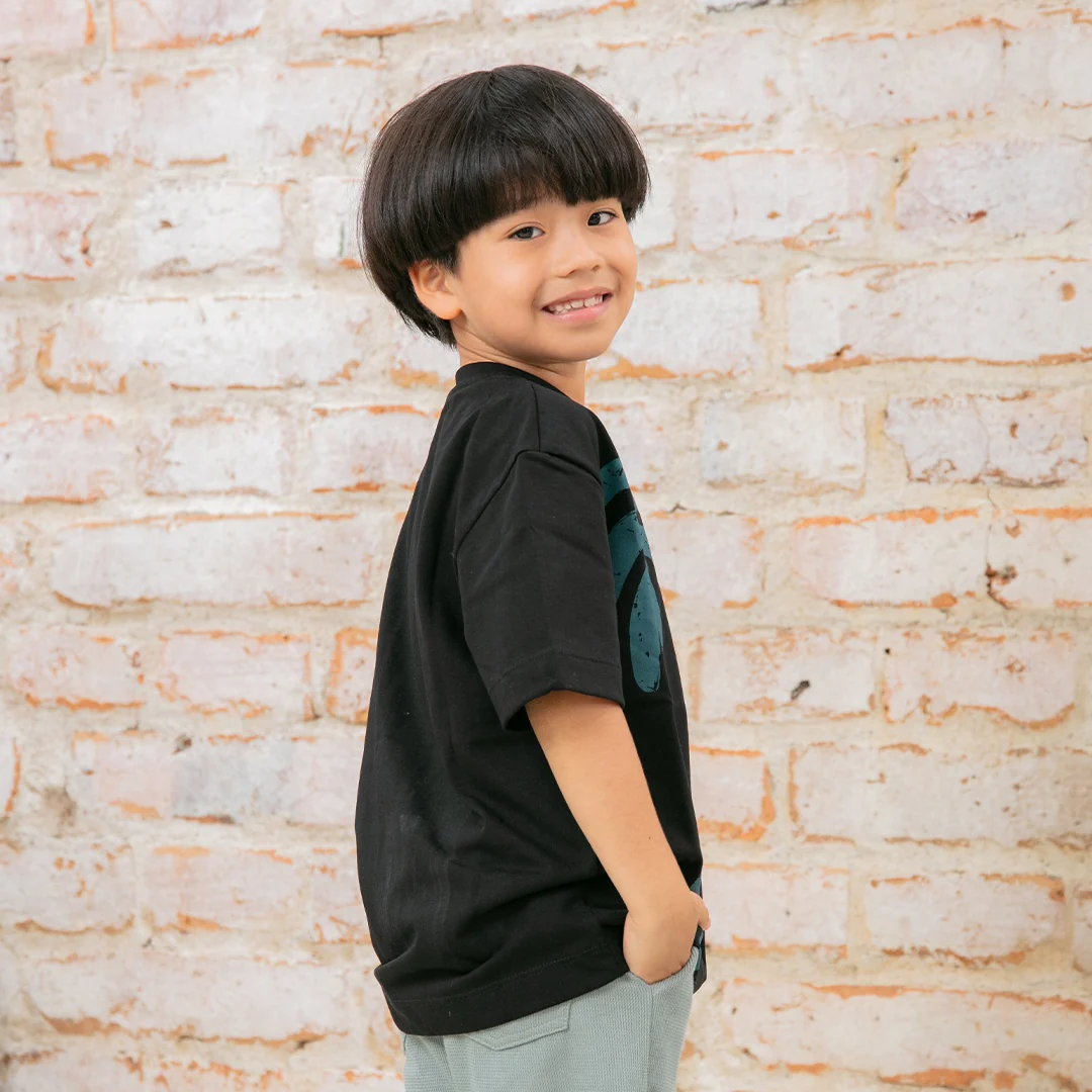 45657 CAMISETA OVERSIZE ESTAMPADO PALMERA PARA NIÑO JUNIOR