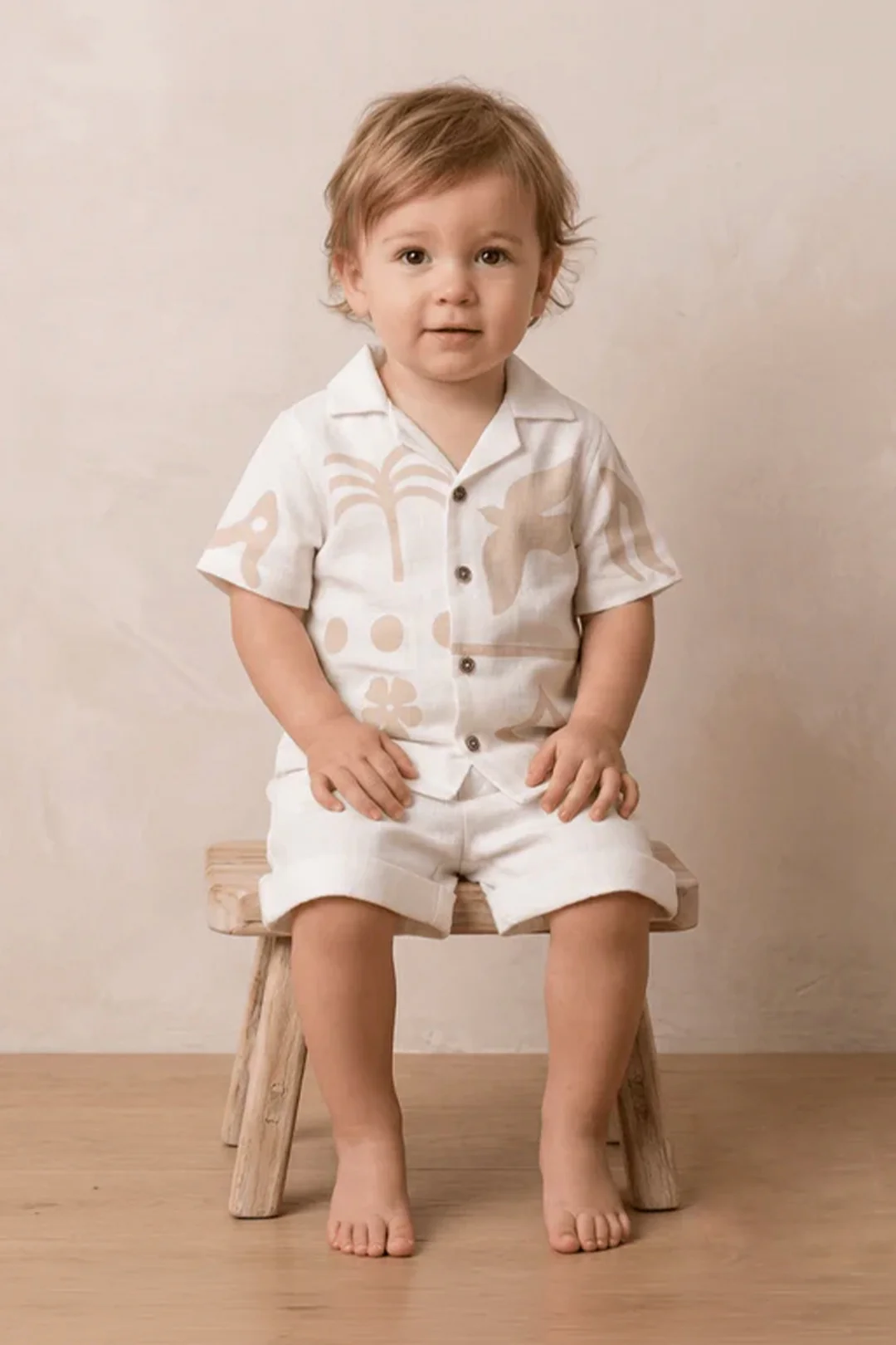 52027 TOTAL LOOK LINO CON GRABADO NIÑO BEBE - Image 4