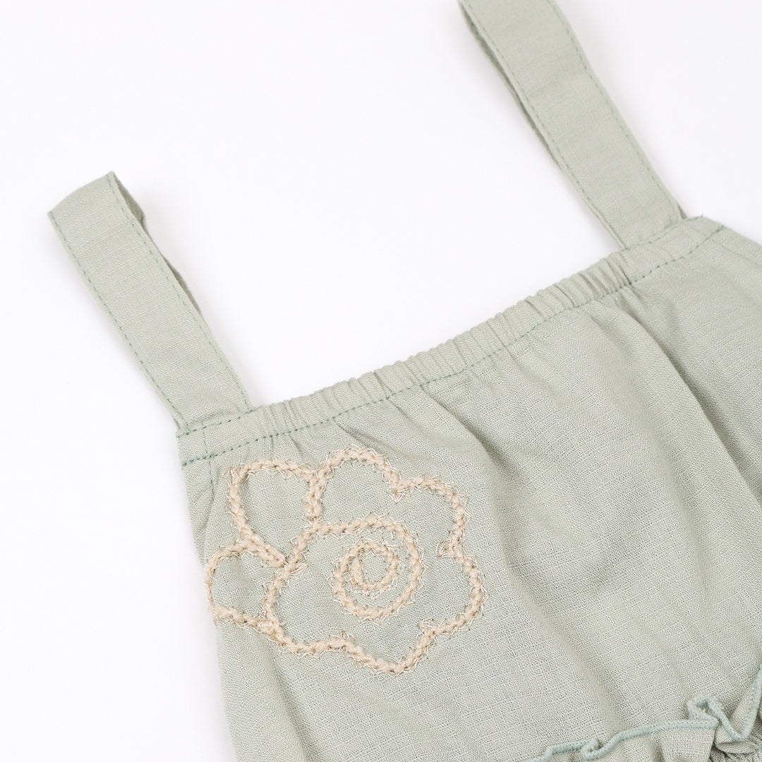 62026 CONJUNTO SHORT EN DENIM CON BLUSA BORDADA NIÑA BEBE - Image 3