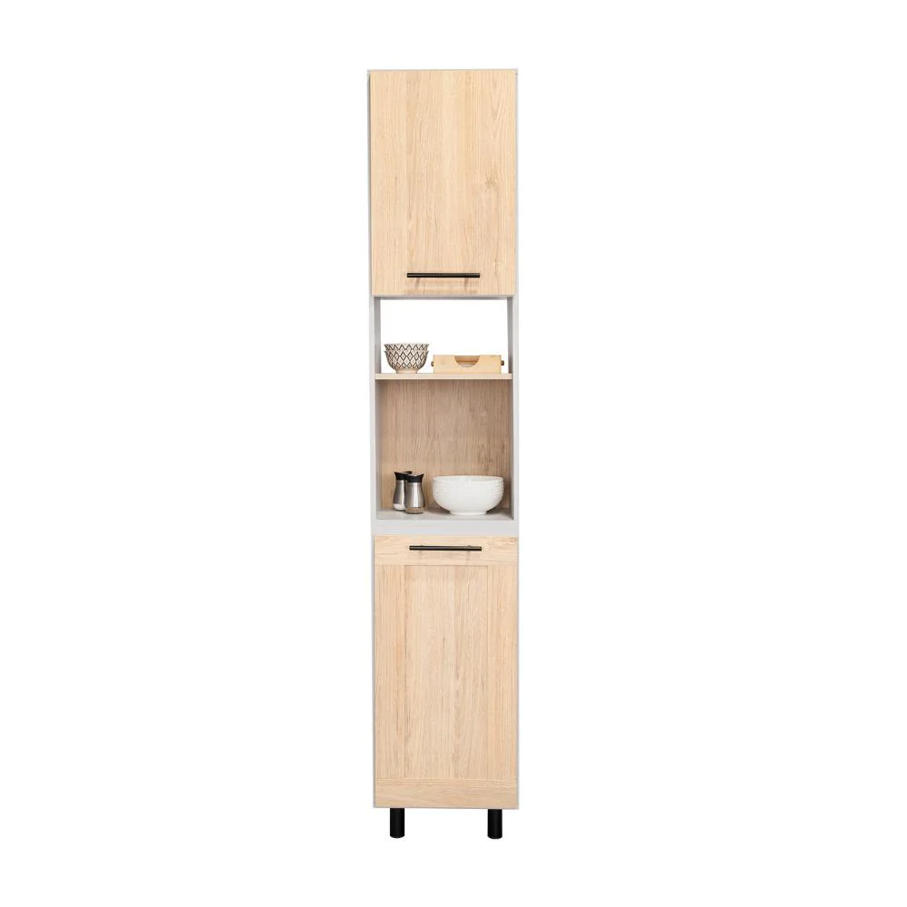 ALACENA KAZÁN, BEIGE Y GRIS, CON DOS PUERTAS Y ENTREPAÑOS - Image 3