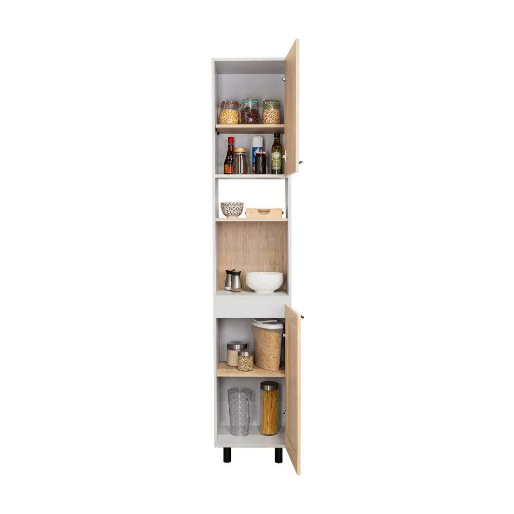 ALACENA KAZÁN, BEIGE Y GRIS, CON DOS PUERTAS Y ENTREPAÑOS - Image 4