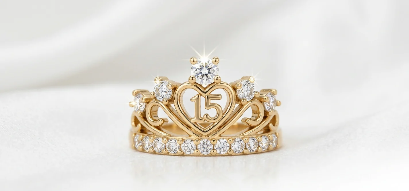 ANILLO CORAZON 15 AÑOS GRANDE
