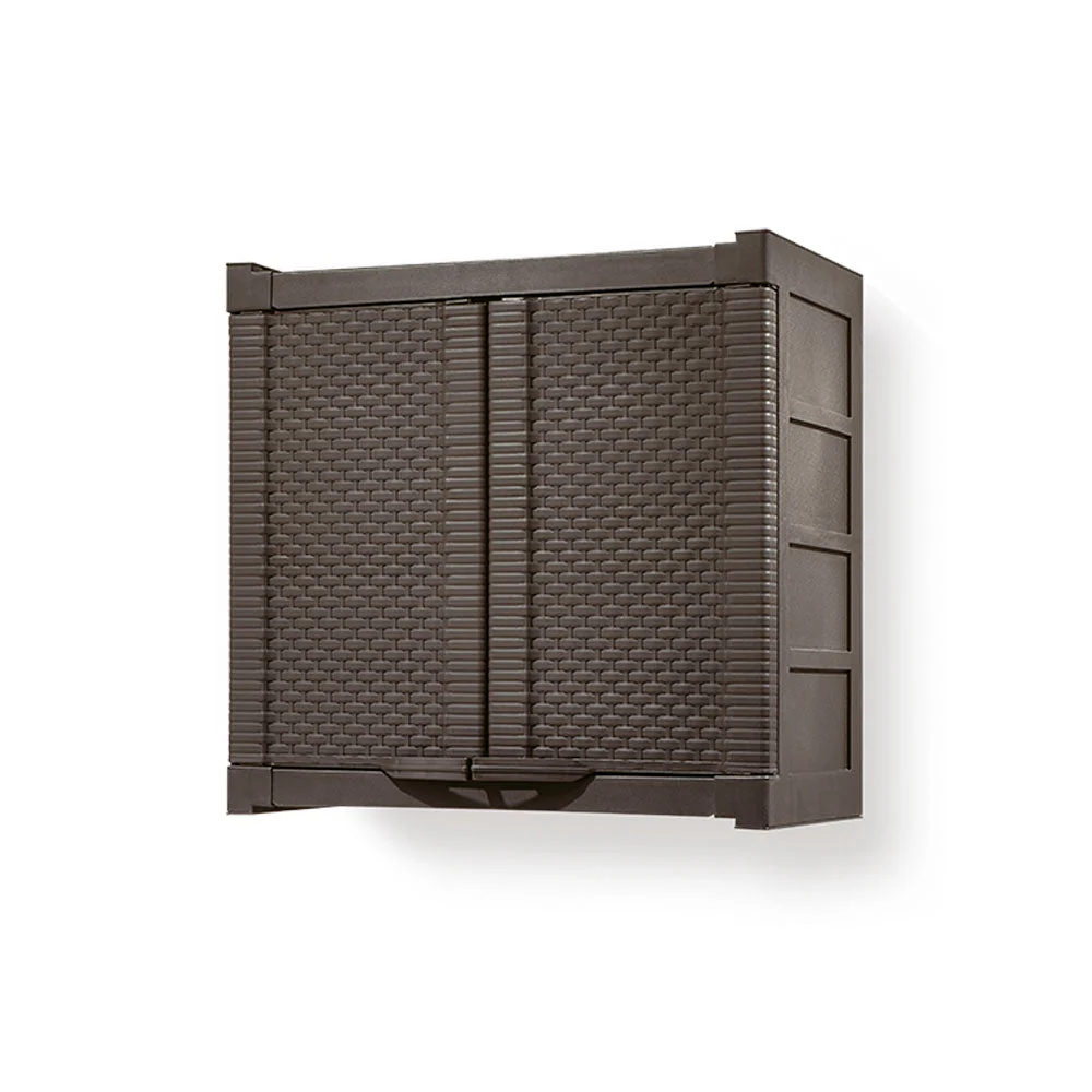 Armario Gabinete Doble Apariencia Rattan Wengue