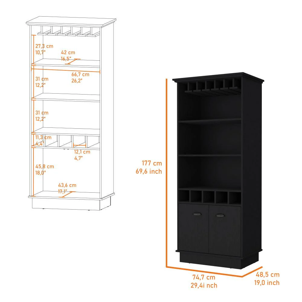 BAR DUND, WENGUE, CON ESPACIO SUPERIOR PARA COPAS ZF - Image 7