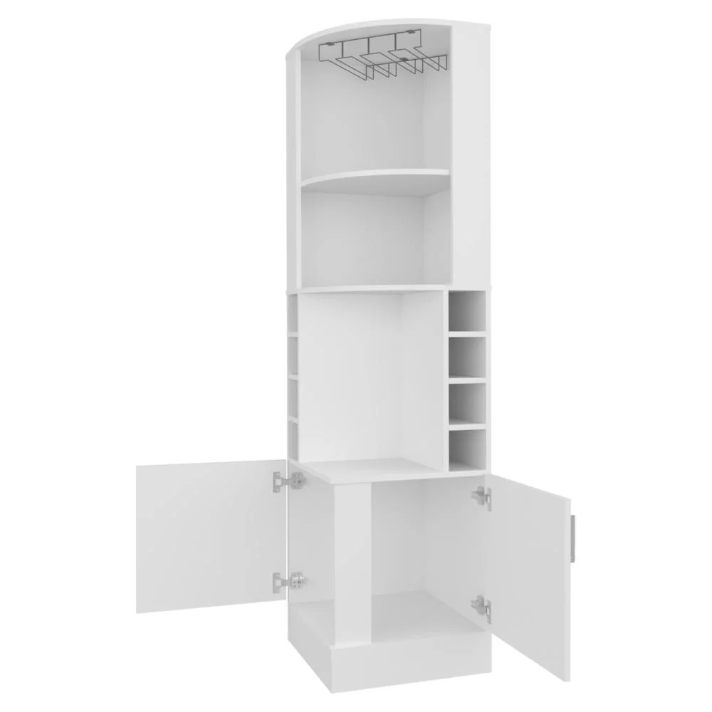 BAR ESQUINERO ASCHER, BLANCO, CON DOS PUERTAS Y PORTA COPAS ZF - Image 6
