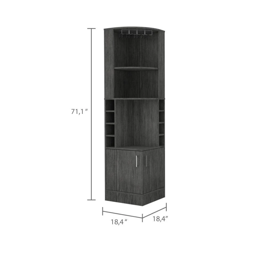 BAR ESQUINERO CELESTE, GRIS, CON DOS PUERTAS Y ESPACIO PORTA COPAS ZF - Image 7