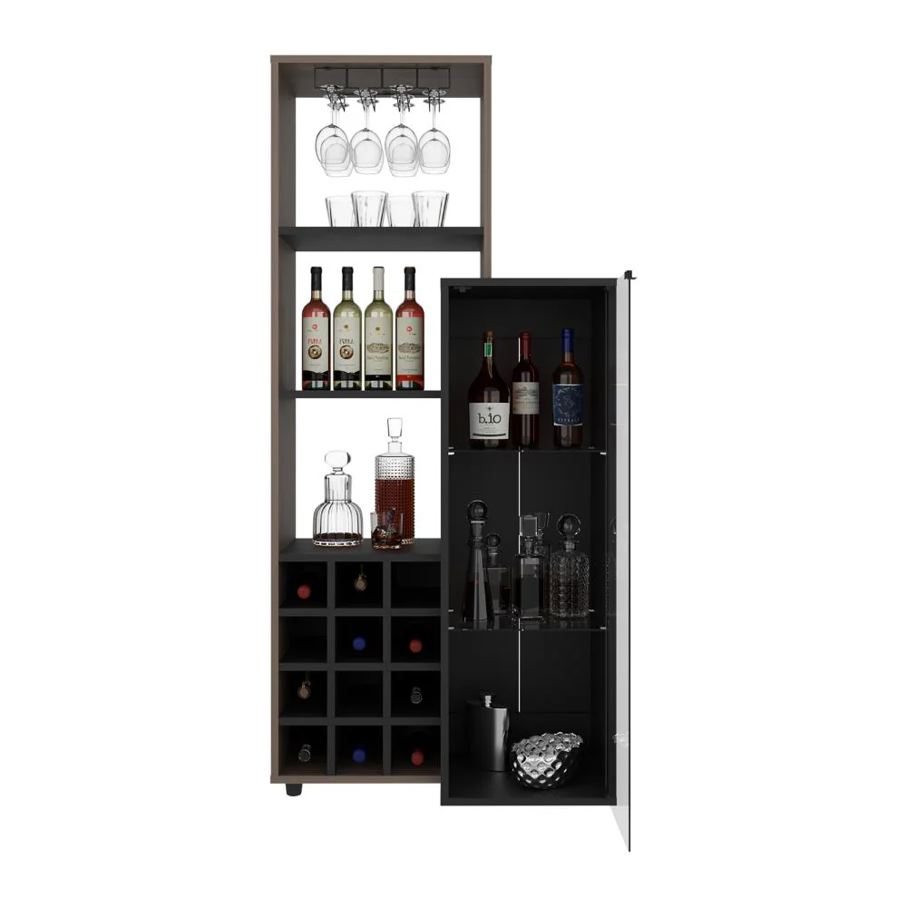 BAR OZZY, WENGUE Y MILAN, CON ESPACIO PARA ORGANIZAR LICORES Y VASOS - Image 3