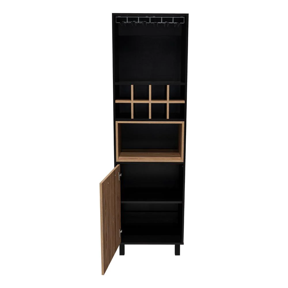 BAR WESLEY, WENGUE Y MIEL, AMPLIO ESPACIO DE ALMACENAMIENTO Y PORTA COPAS - Image 10