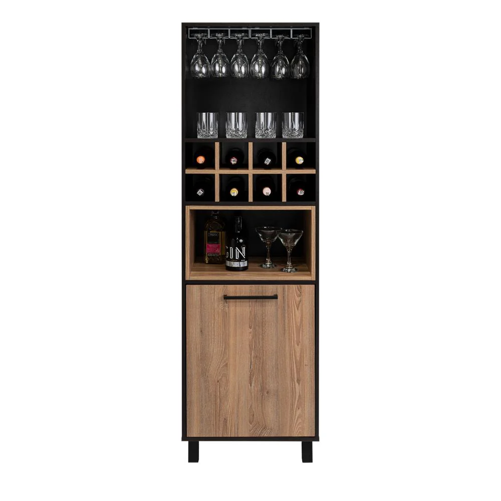 BAR WESLEY, WENGUE Y MIEL, AMPLIO ESPACIO DE ALMACENAMIENTO Y PORTA COPAS - Image 3