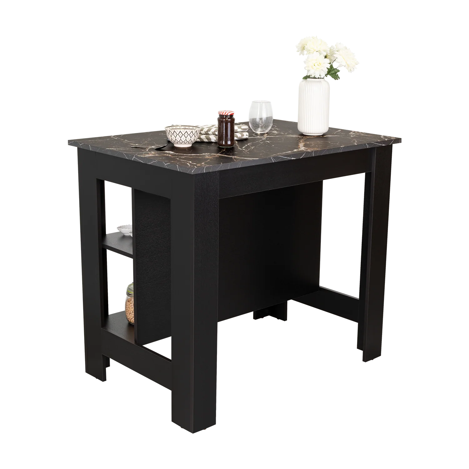 Barra de Cocina Cala, Wengue Y Mamba, Con amplia superficie en la mesa - Image 3