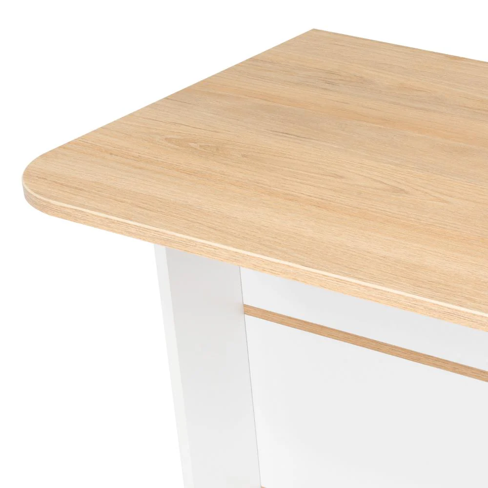 BARRA DE COCINA DIAMANTE, BLANCO Y BEIGE, CON DOS ENTREPAÑOS - Image 7