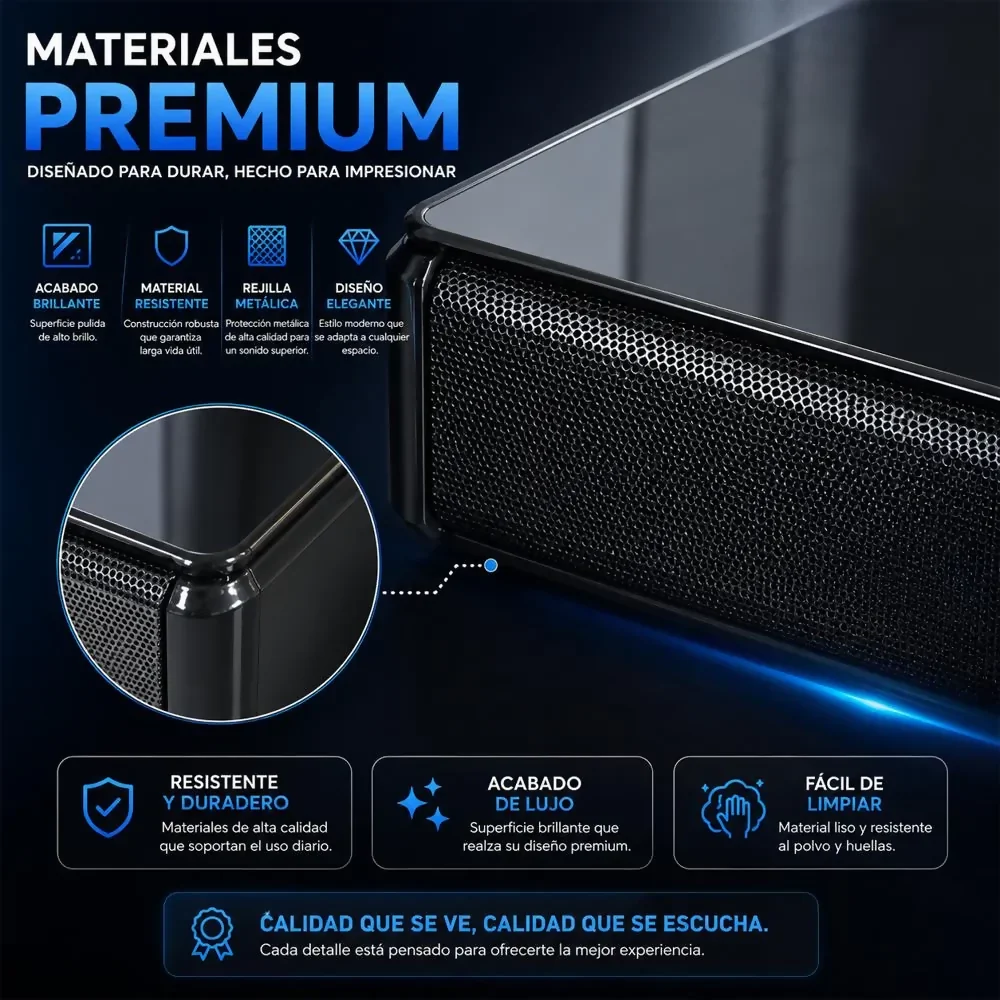 BARRA SONIDO TEATRO EN CASA 2.1 SUBWOOFER BLUETOOTH CON BAJOS PROFUNDOS CINE EN CASA - Image 4