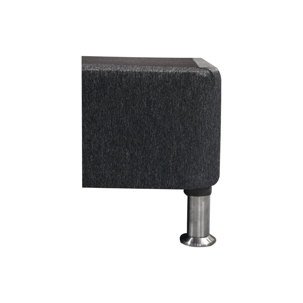 Base Cama Semidoble Woody, Negro, con Tendido de Tablas - Image 2
