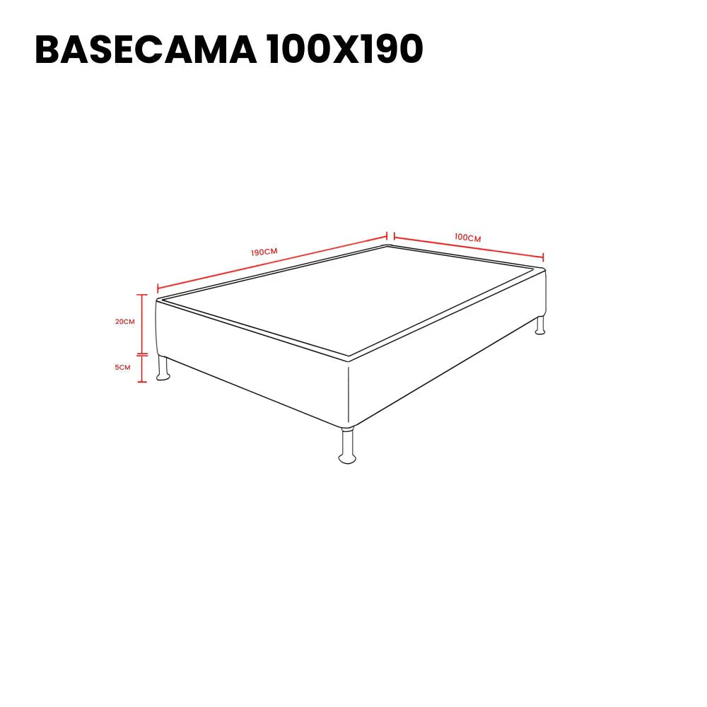 Base Cama Sencilla Woody, Negro, con Tendido de Tablas - Image 3