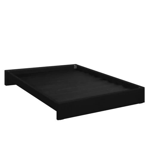 BASE CAMA TAPIZADA COLOR NEGRO TELA 100X190 SENCILLO