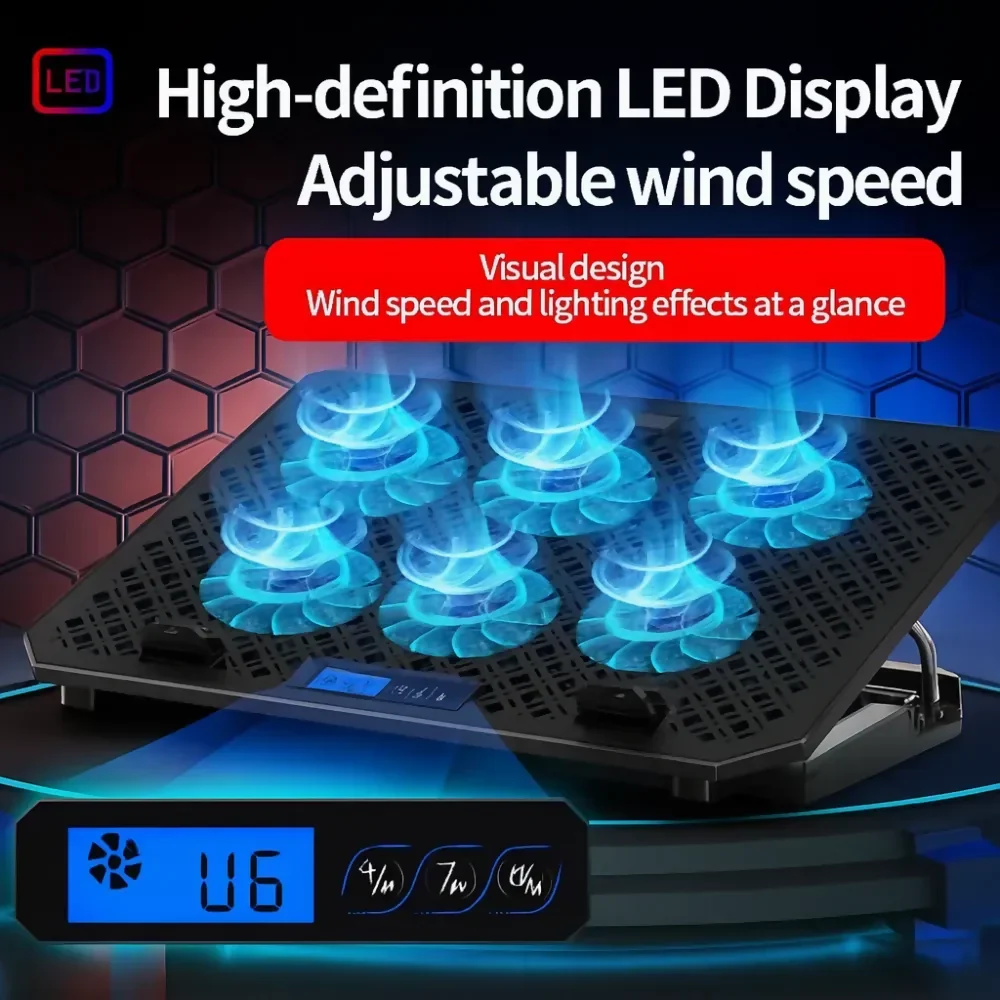 BASE REFRIGERANTE PARA PORTÁTIL 6 VENTILADORES ✅ - Image 2