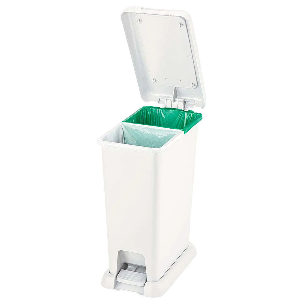Basurero Pedal 35 Litros Blanco - Image 2