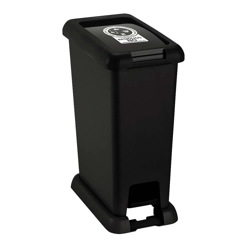 Basurero Pedal 35 Litros Negro