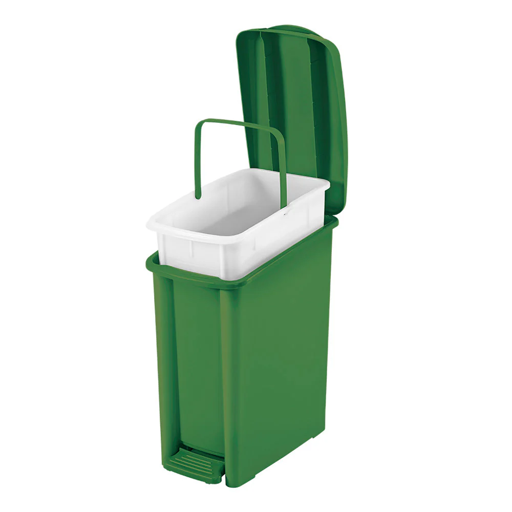 Basurero Pedal Delgado 10 Litros Verde - Image 2