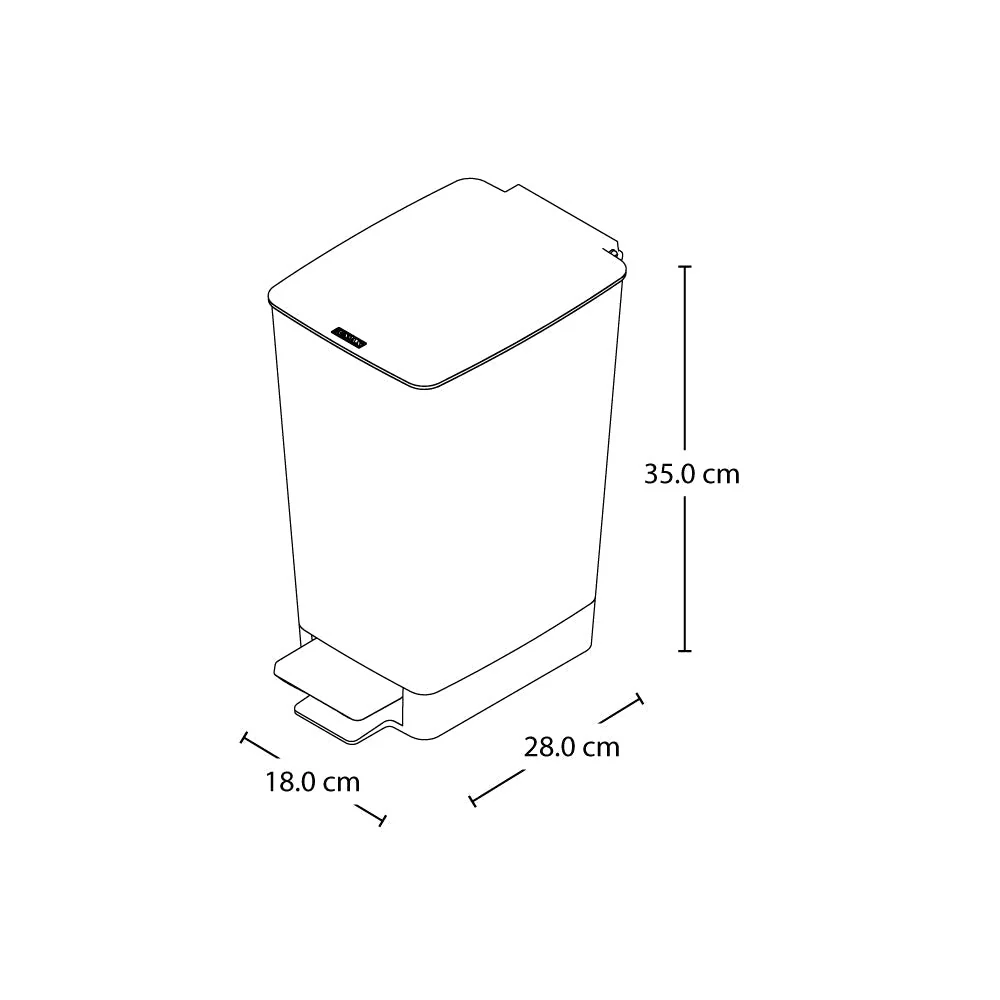 Basurero Pedal Slim 8 Litros Negro - Image 9