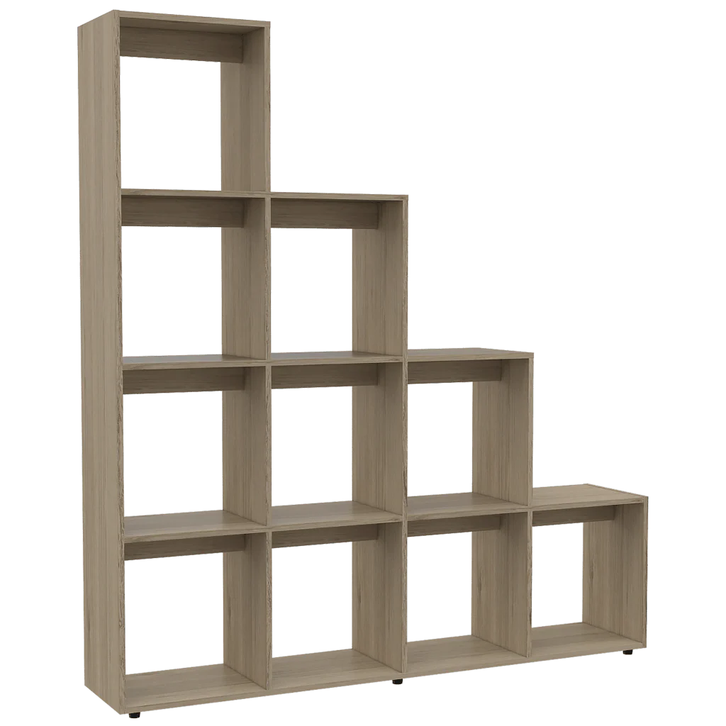 BIBLIOTECA COLIMA, BEIGE, CON VARIEDAD DE ENTREPAÑOS - Image 4