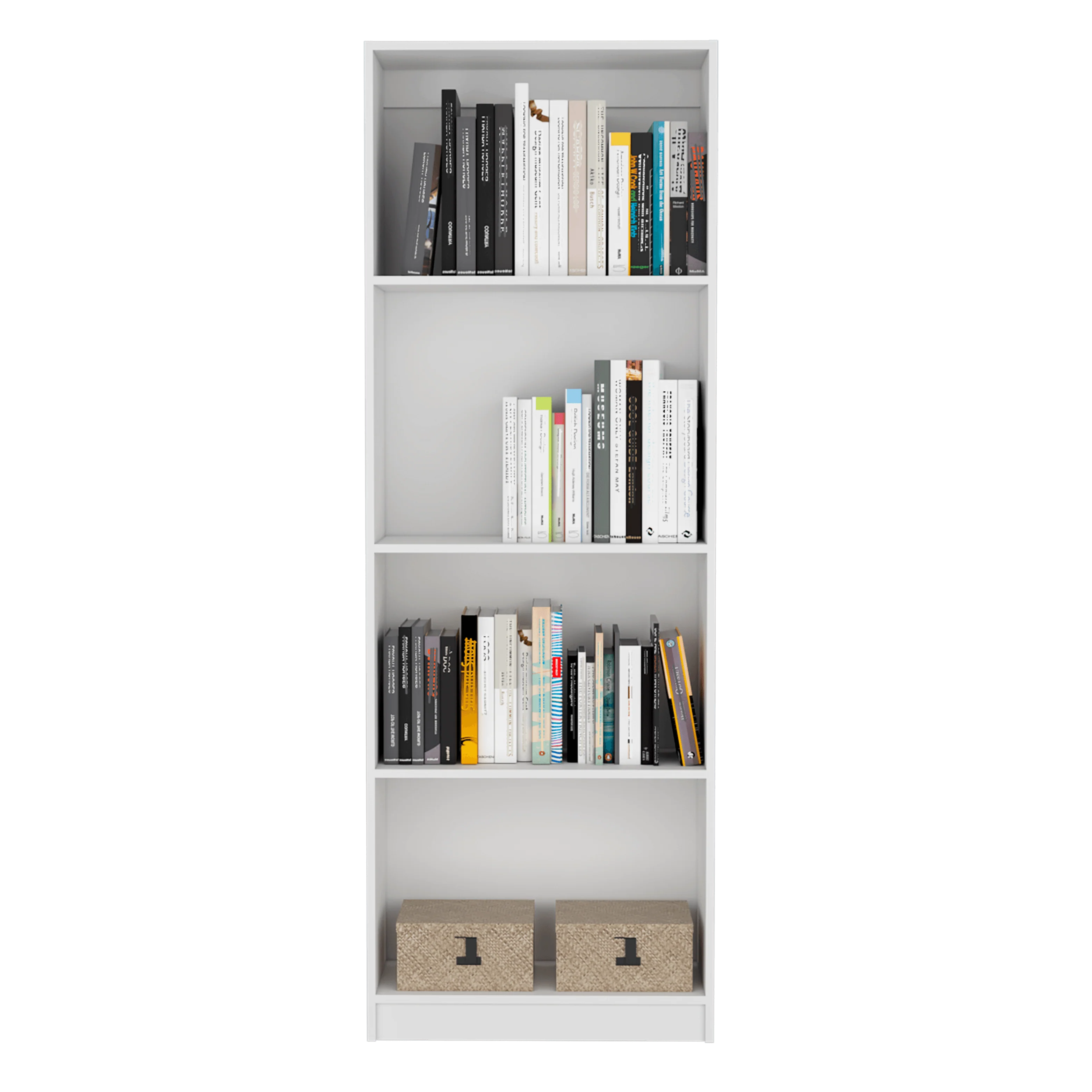 BIBLIOTECA HOME, BLANCO DUQUEZA, CON CUATRO ENTREPAÑOS - Image 3