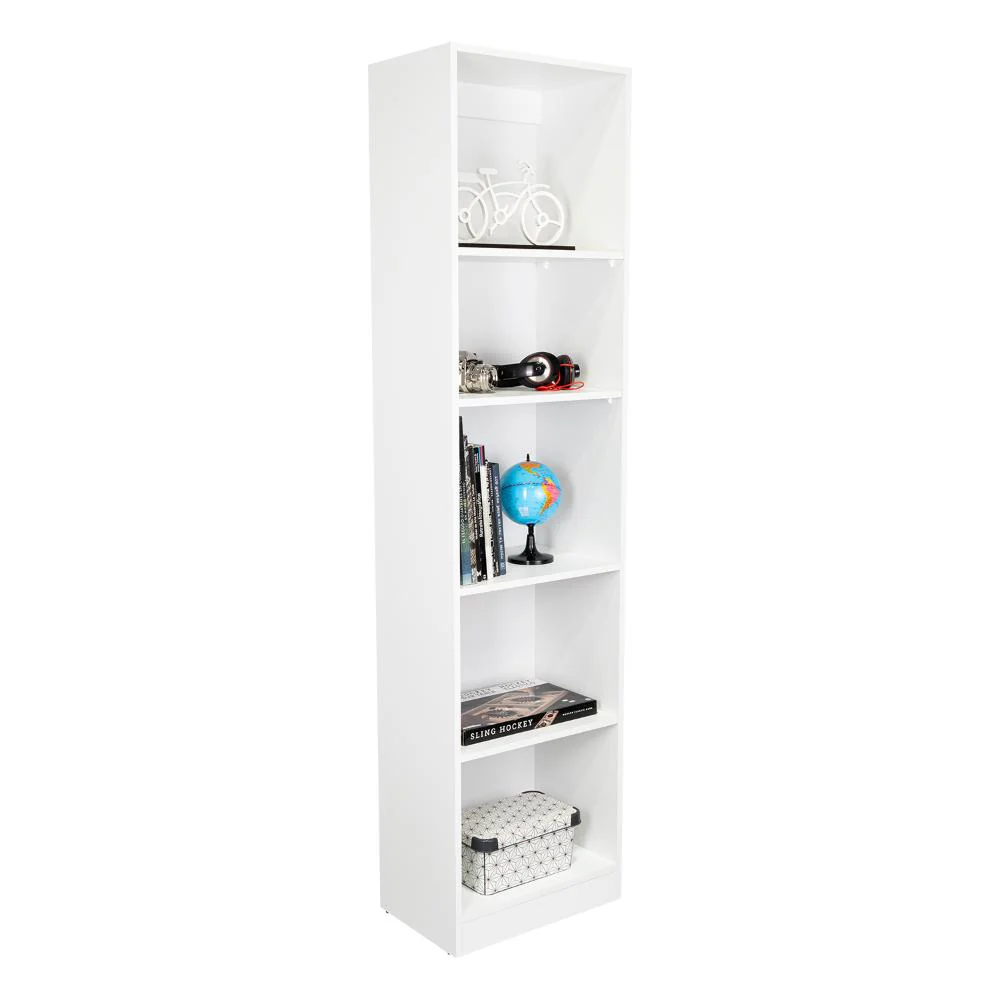 BIBLIOTECA HOME ECO, BLANCO DUQUEZA, CON CINCO ENTREPAÑOS - Image 2