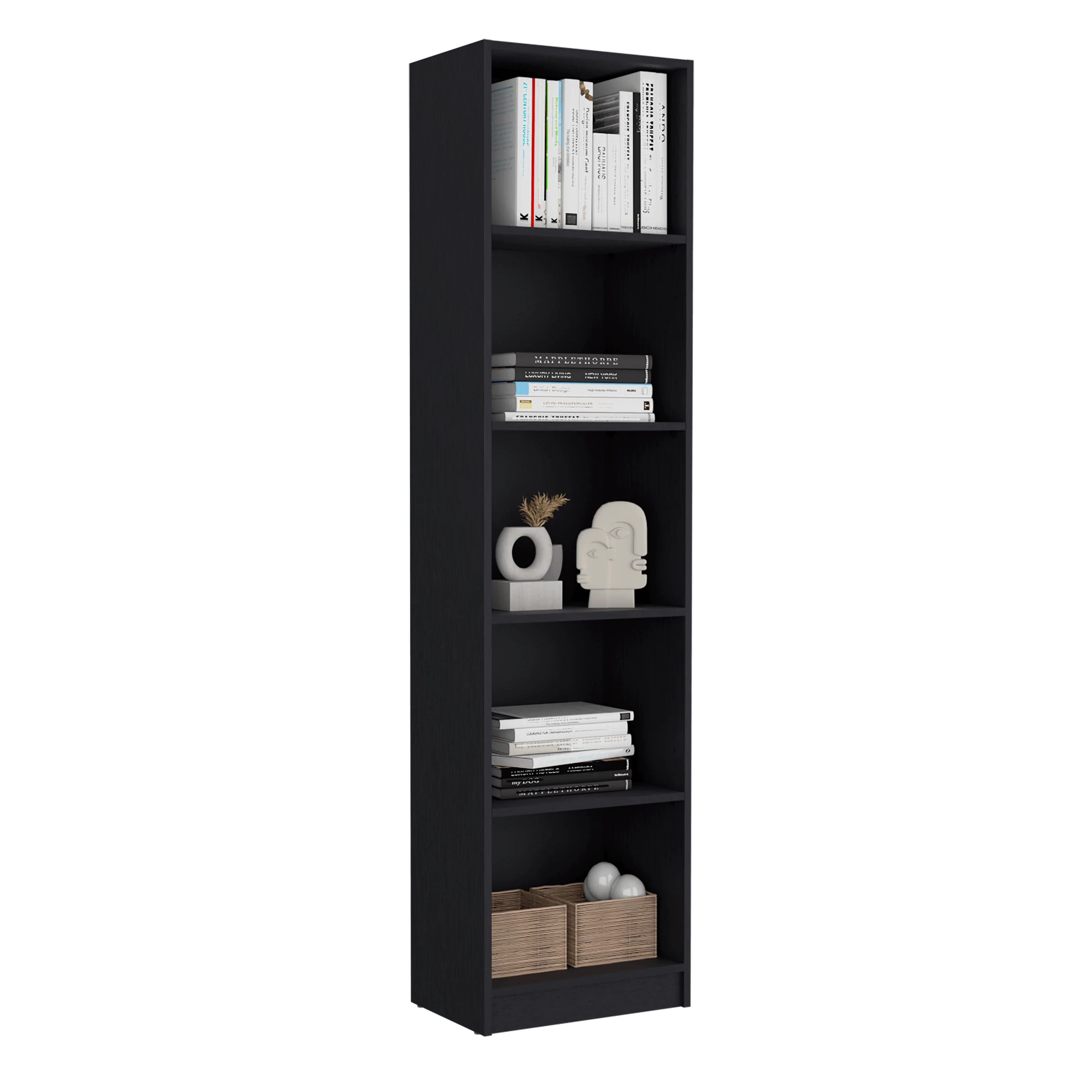 BIBLIOTECA HOME ECO, WENGUE, CON CINCO ENTREPAÑOS - Image 2