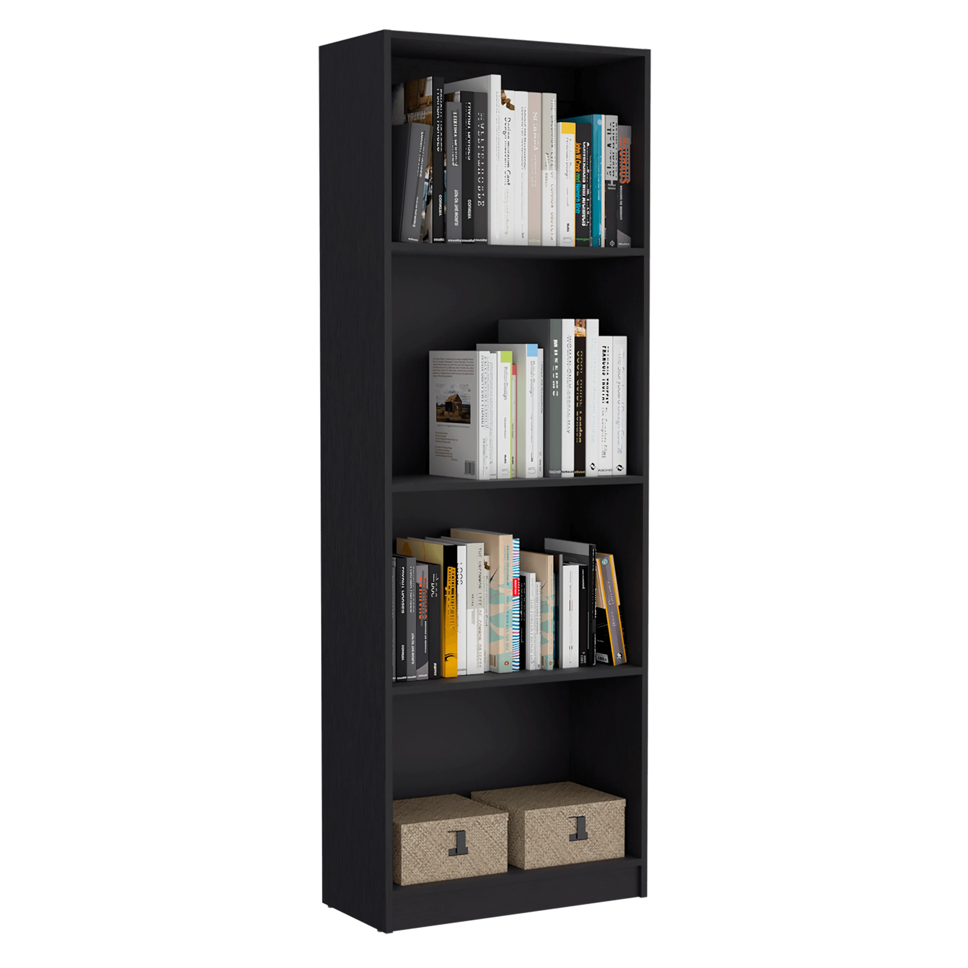 BIBLIOTECA HOME, WENGUE, CON CUATRO ENTREPAÑOS - Image 2
