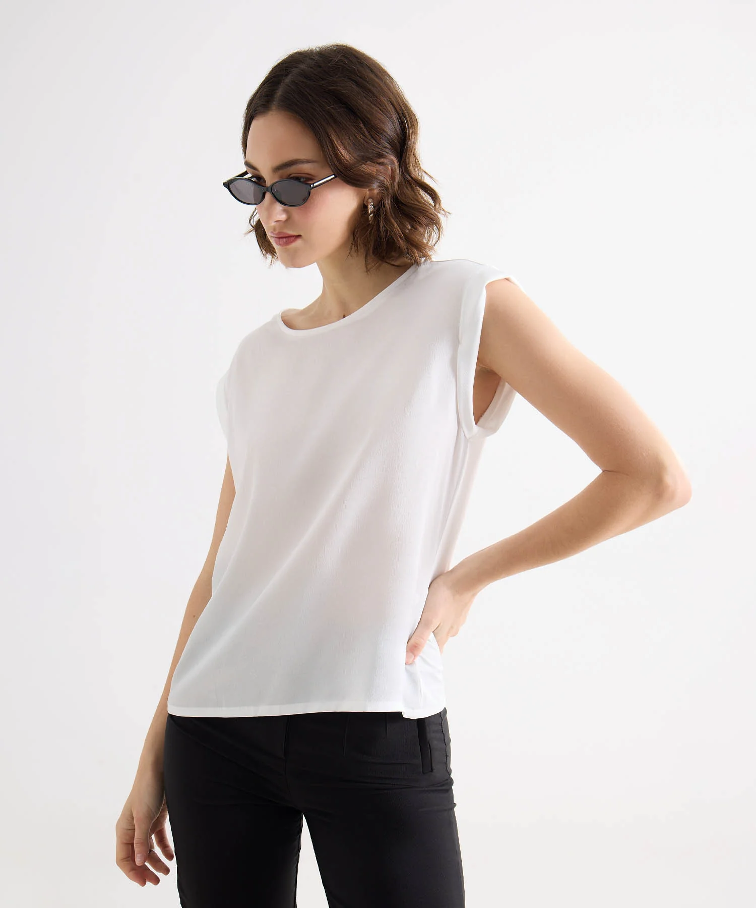 BLUSA M/C CON CONTRASTE 28123317