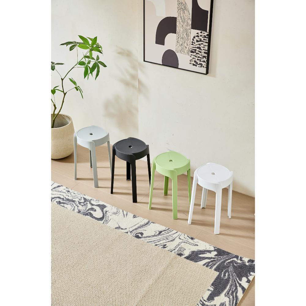 BUTACO APILABLE MAISON, COLOR BLANCO, DISEÑO MODERNO - Image 3