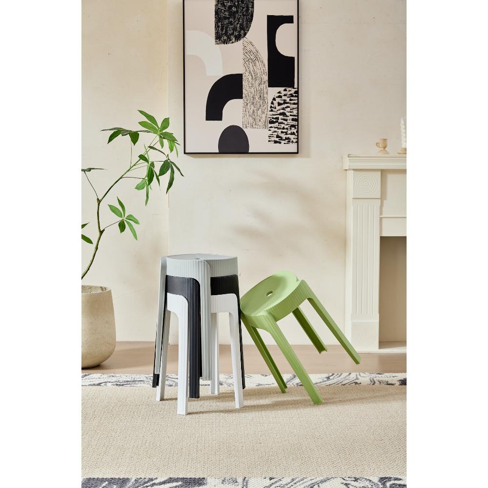 BUTACO APILABLE MAISON, COLOR BLANCO, DISEÑO MODERNO - Image 4