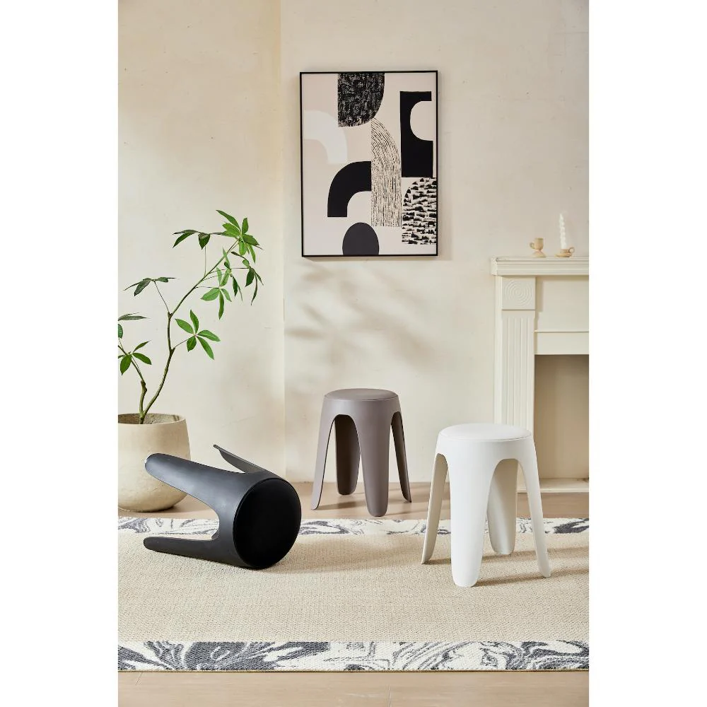 BUTACO CON COJIN ELSE, COLOR BLANCO, DISEÑO MODERNO INCLUYE COJÍN - Image 3