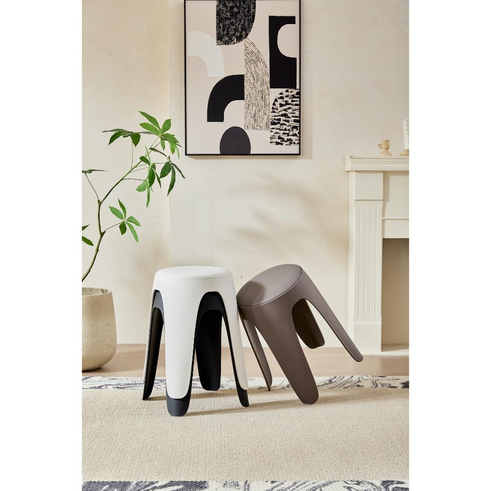 BUTACO CON COJIN ELSE, COLOR GRIS OSCURO, DISEÑO MODERNO INCLUYE COJÍN - Image 4