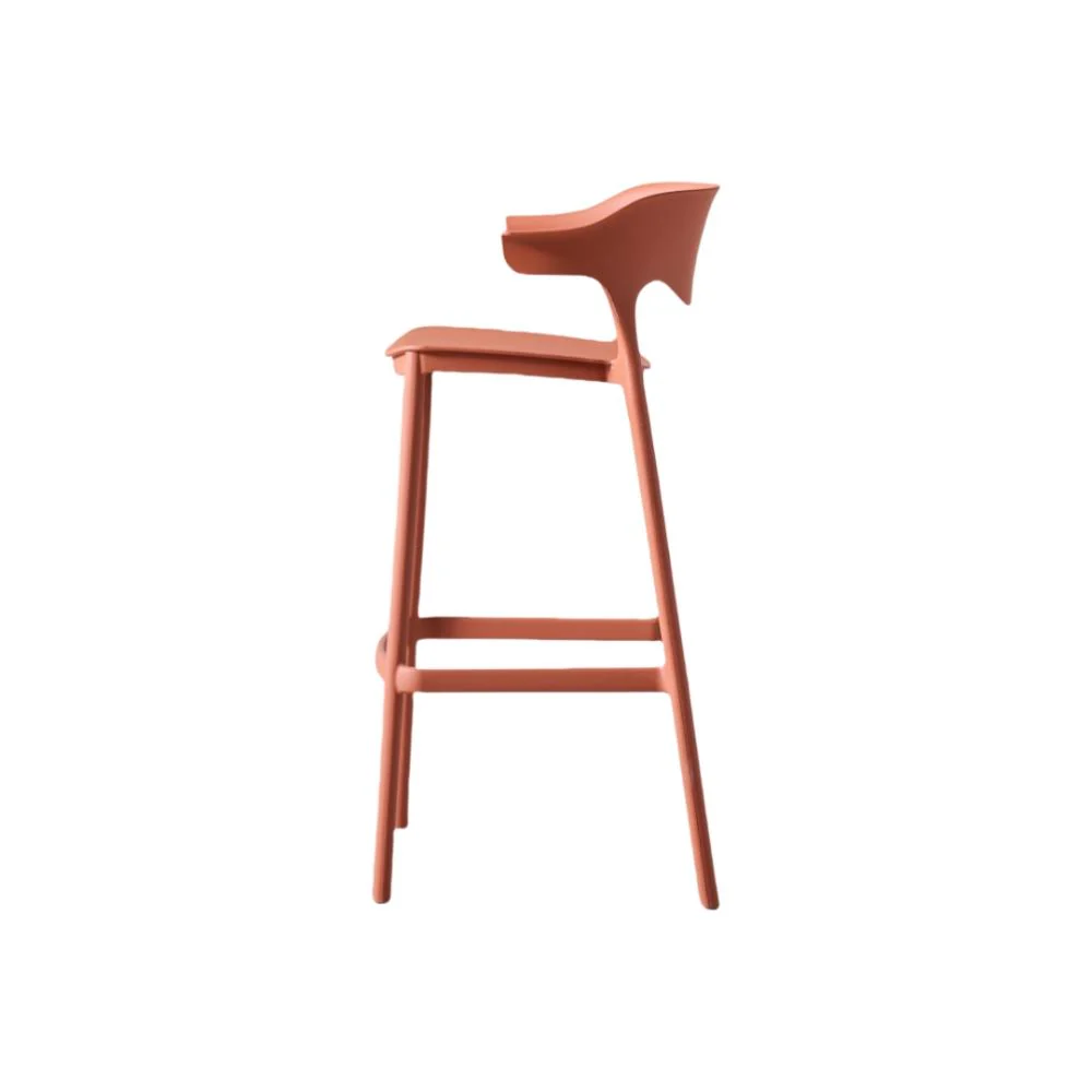 SILLA PARA BAR ELENA, COLOR TERRACOTA, DISEÑO MODERNO X4 - Image 11