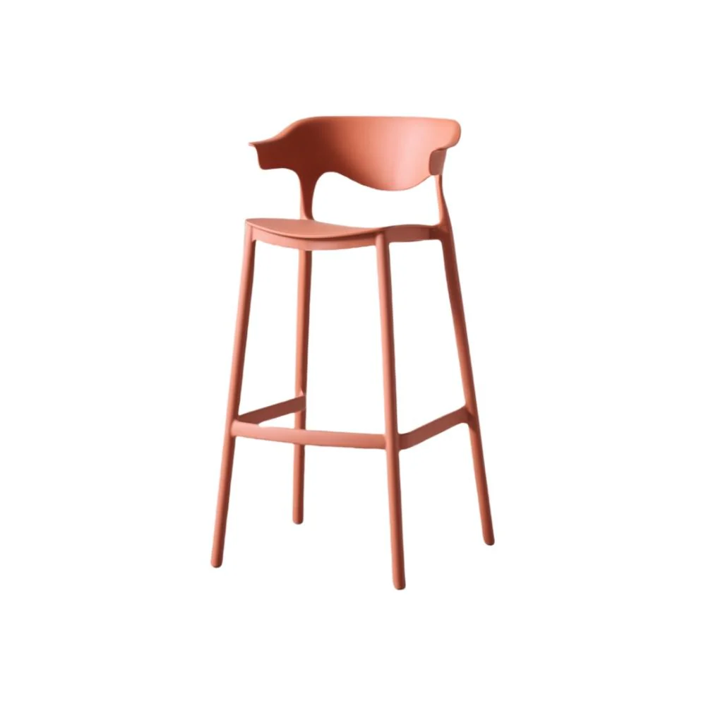SILLA PARA BAR ELENA, COLOR TERRACOTA, DISEÑO MODERNO X4 - Image 9