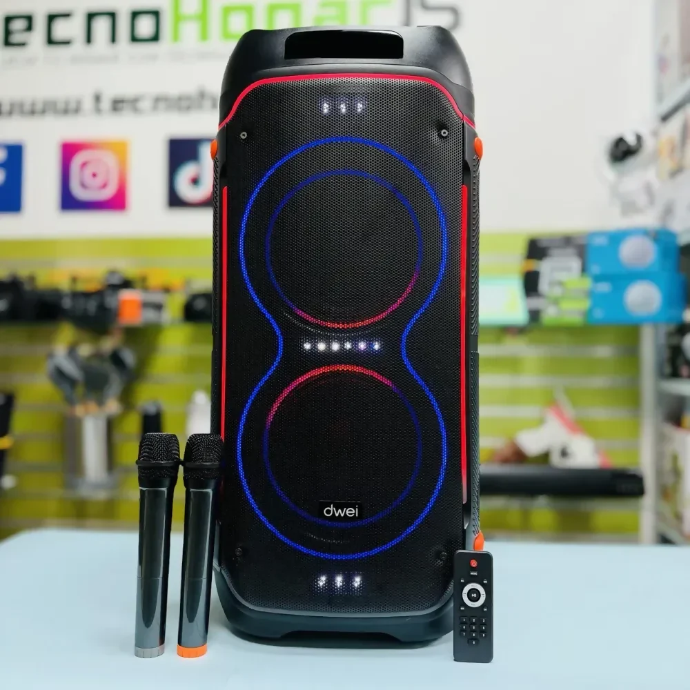 CABINA DE SONIDO RECARGABLE 12 DOBLE MICRÓFONO RGB 9000PMPO 🎶 - Image 5