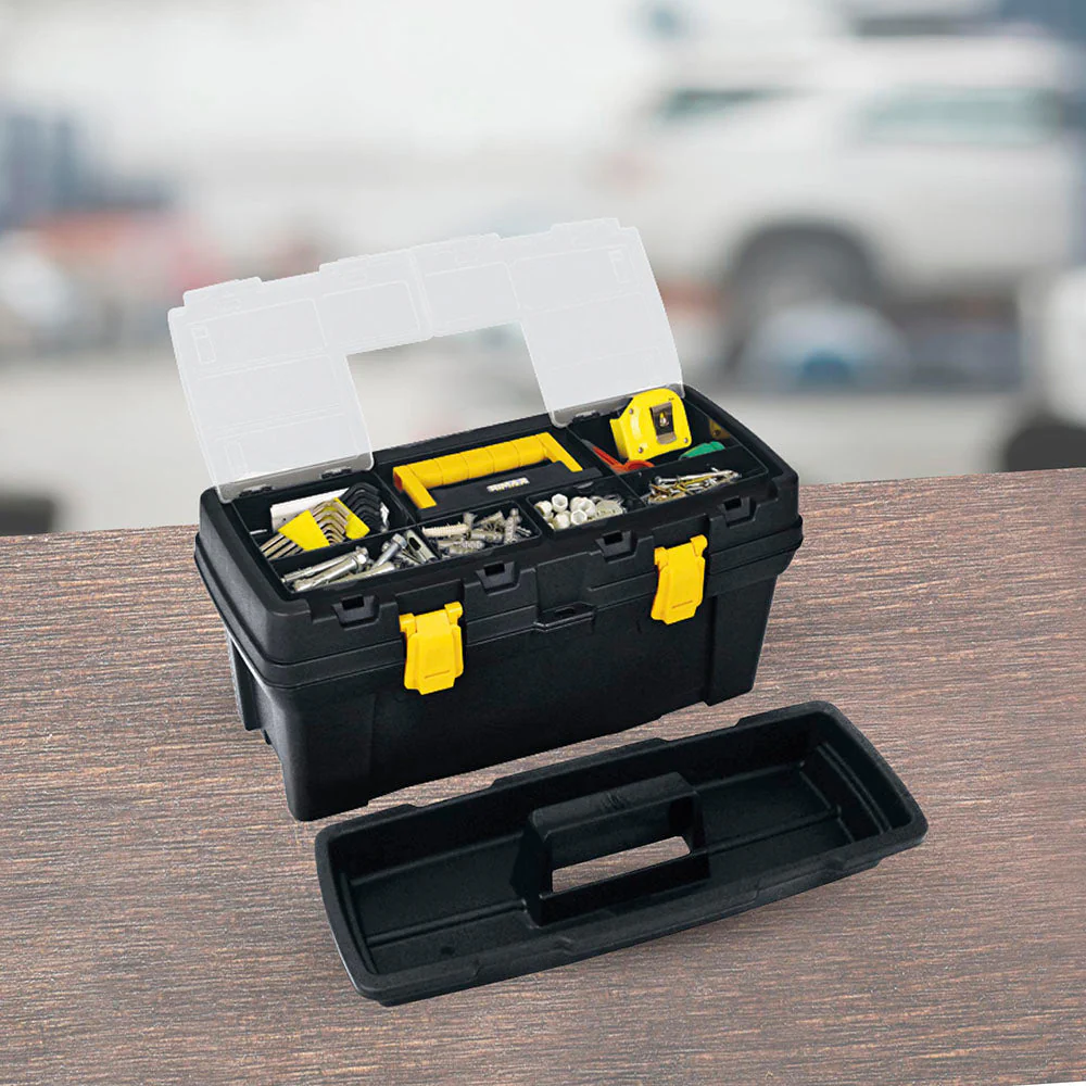 Caja Herramientas 20" Plus Cerradura Plástica Negra - Image 2