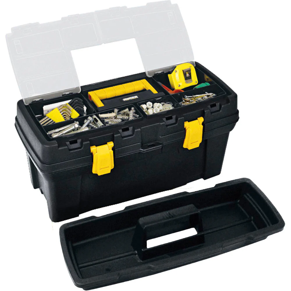 Caja Herramientas 20" Plus Cerradura Plástica Negra - Image 3