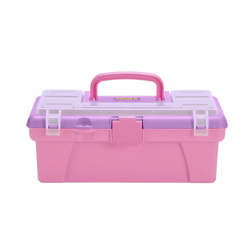 Caja Vanity 12" para Organización Vanity Rosado-Lila