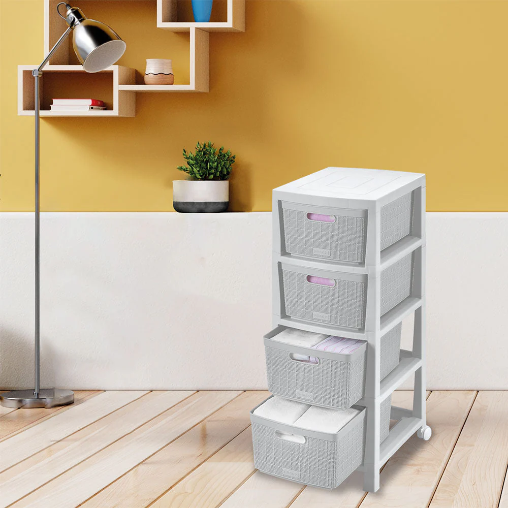 Cajonero Fique 4 Gavetas Gris Hielo - Image 3