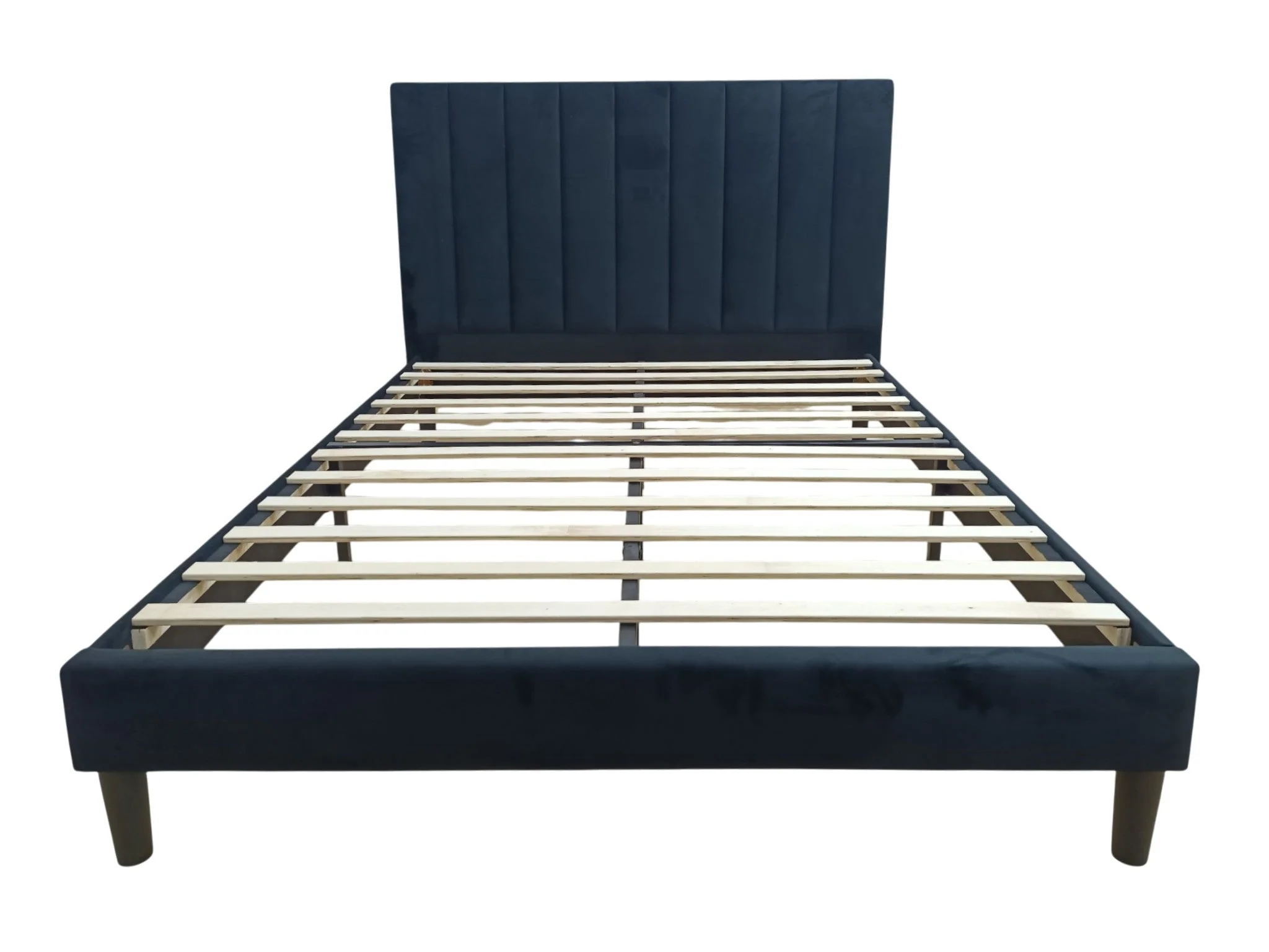Cama Doble Lisa, Negro, Madera roble tapizada - Image 4
