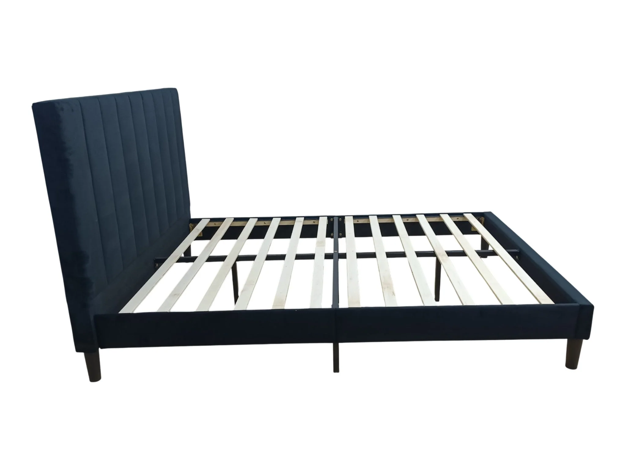 Cama Doble Lisa, Negro, Madera roble tapizada - Image 6