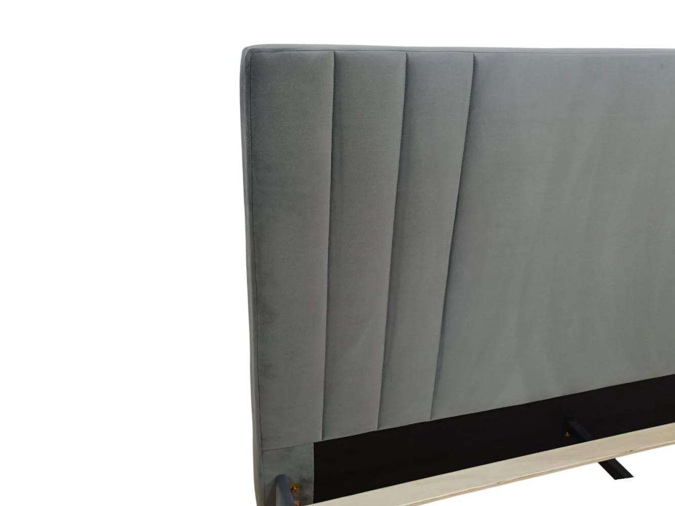 Cama Doble Majestic, Gris Oscuro, Madera roble tapizada - Image 7