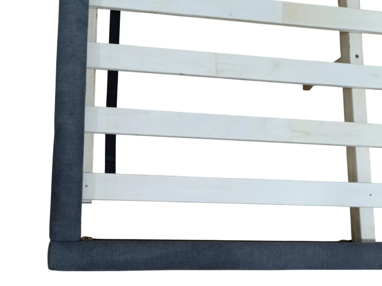 Cama Doble Prisma, Gris Oscuro, Madera roble tapizada - Image 4