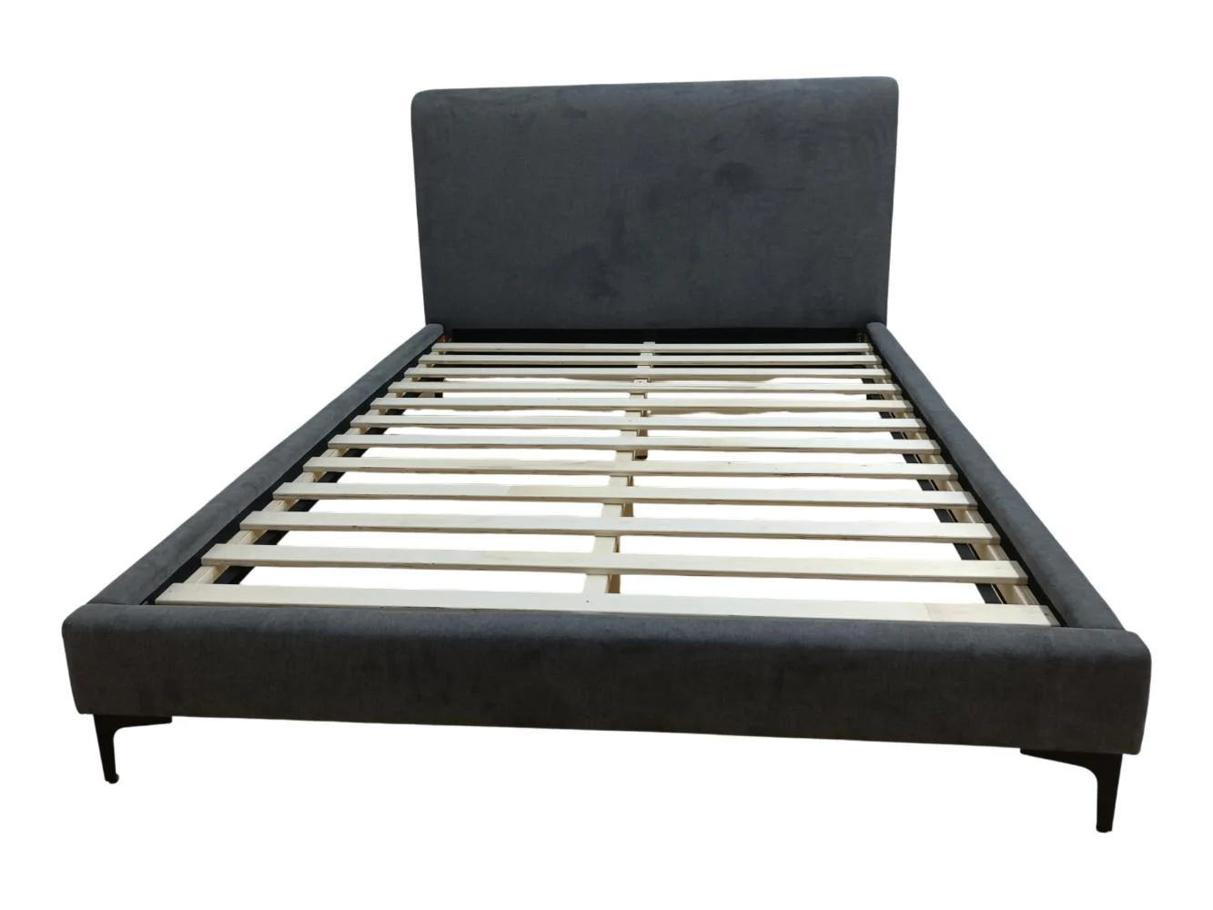 Cama Doble Prisma, Gris Oscuro, Madera roble tapizada - Image 7